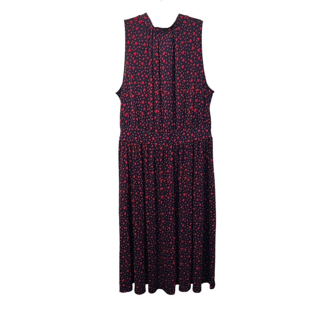 Leota Heart Dress Women Size 16 18 1L New W/ Tags Blue Red High Neck Sleeveless